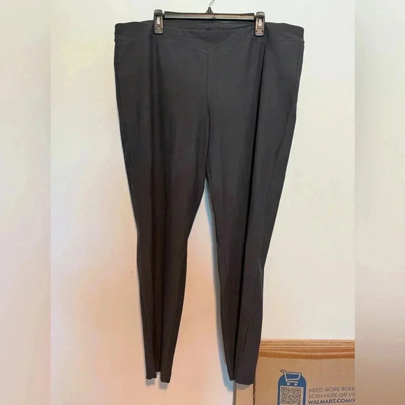 Eileen Fisher Lightweight Stretch Ankle Pants In Gray SZ 1X Pull on - Picture 1 of 5